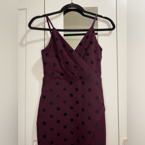 Nordstrom Speechless Black Purple Women’s Polka Dot Dress Stretch Jnr Size 3 - Picture 5 of 10
